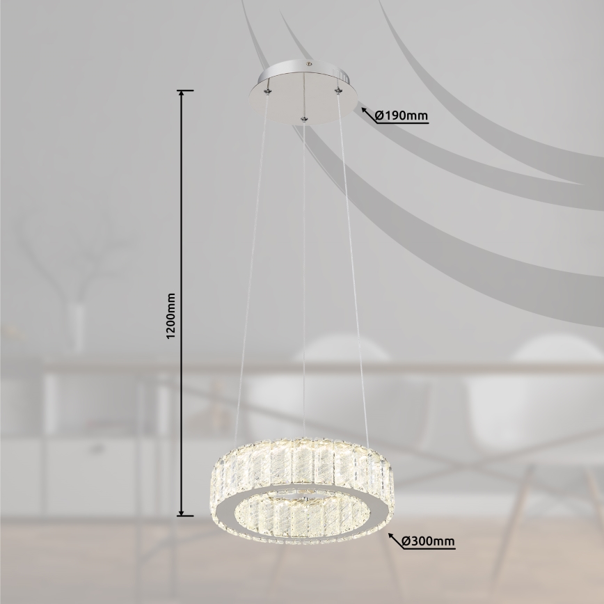 Globo - LED regulējams lustra ar vadu LED/30W/230V 2700-6000K diam. 30 cm + tālvadības pults
