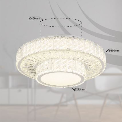 Globo - LED regulējams griestu gaismeklis LED/50W/230V 2700-6000K Ø 50 cm ar tālvadības pulti