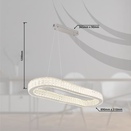 Globo - LED regulējams lustra ar vadu LED/58W/230V 2700-6000K + tālvadības pults