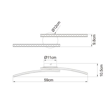 Globo - LED Vannas istabas pieliekama lustra 2xLED/6W/230V IP44