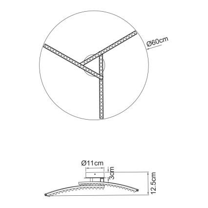 Globo - LED Vannas istabas pieliekama lustra 3xLED/6W/230V IP44