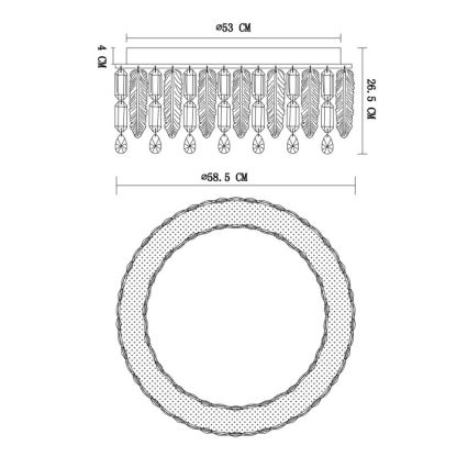Globo - LED griestu gaismeklis LED/58W/230V 2700-6000K Ø 58,5 cm + ar tālvadības pulti