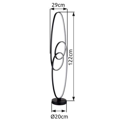 Globo - LED stāvlampa LED/39W/230V 2700/4000/6500K