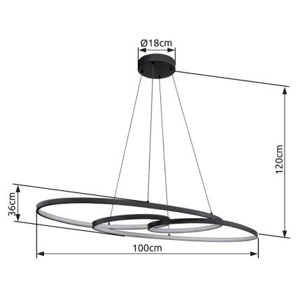 Globo - LED lustra ar vadu LED/39W/230V 2700/4000/6500K