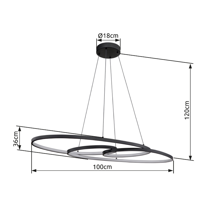 Globo - LED lustra ar vadu LED/39W/230V 2700/4000/6500K
