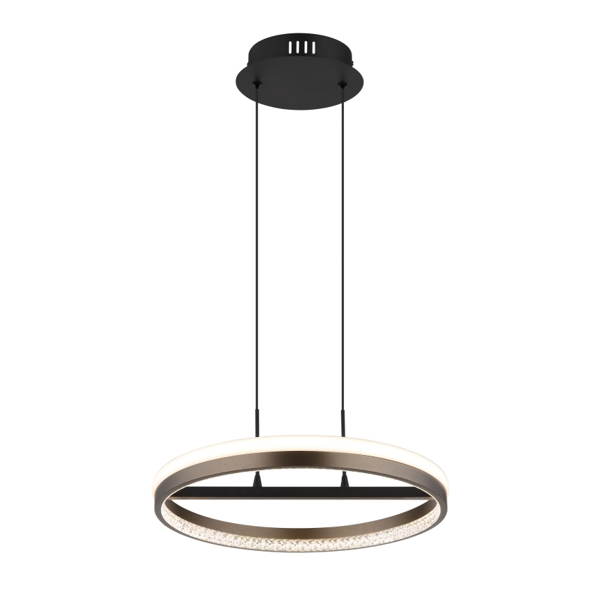 Globo - LED Lustra ar auklu LED/40W/230V 3000/4000/6000K d. 39,7 cm brūna