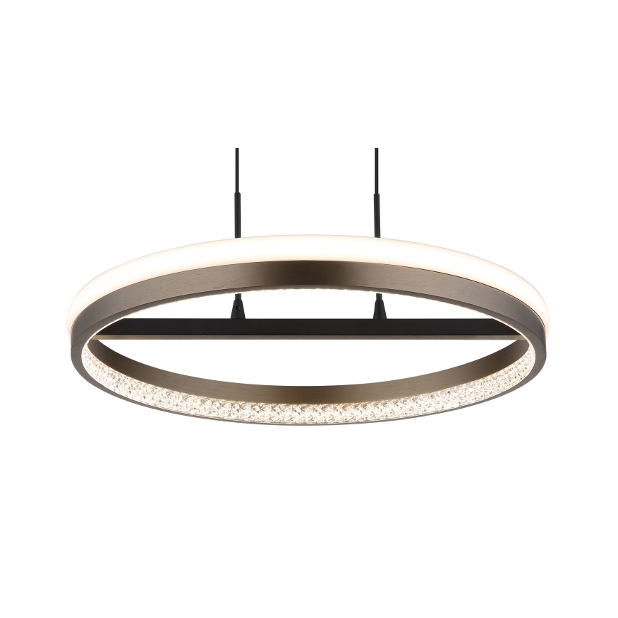 Globo - LED Lustra ar auklu LED/40W/230V 3000/4000/6000K d. 39,7 cm brūna
