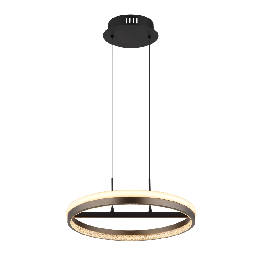 Globo - LED Lustra ar auklu LED/40W/230V 3000/4000/6000K d. 39,7 cm brūna