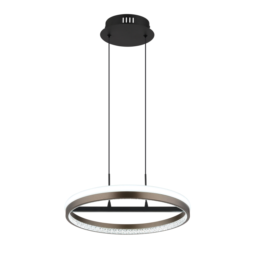 Globo - LED Lustra ar auklu LED/40W/230V 3000/4000/6000K d. 39,7 cm brūna