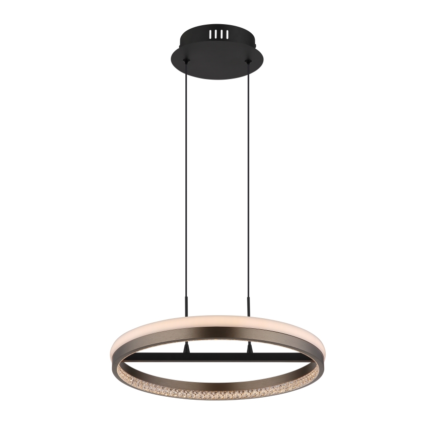 Globo - LED Lustra ar auklu LED/40W/230V 3000/4000/6000K d. 39,7 cm brūna