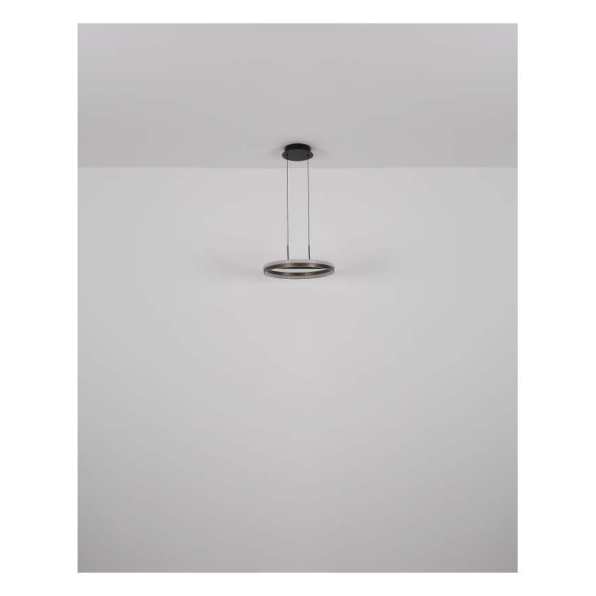 Globo - LED Lustra ar auklu LED/40W/230V 3000/4000/6000K d. 39,7 cm brūna