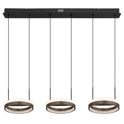 Globo - LED Lustra ar auklu LED/40W/230V 3000/4000/6000K brūna