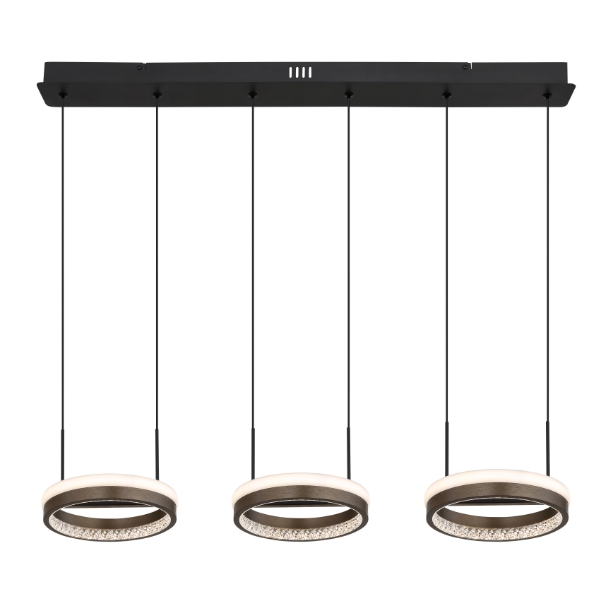 Globo - LED Lustra ar auklu LED/40W/230V 3000/4000/6000K brūna