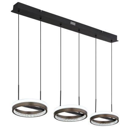 Globo - LED Lustra ar auklu LED/40W/230V 3000/4000/6000K brūna