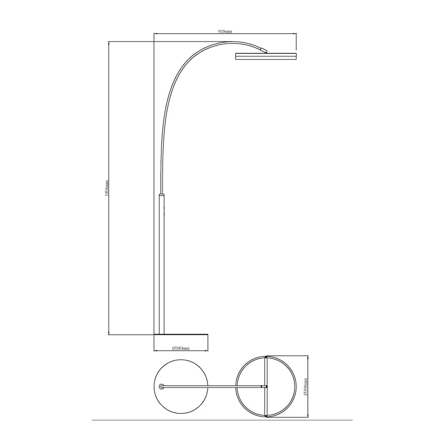 Globo - LED stāvlampa ar pieskāriena vadību, dimmējama LED/24W/230V 3000/4000/6000K