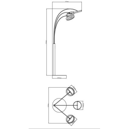 Globo - LED pieskāriena stāvlampa ar regulējamu spilgtumu LED/48W/230V 3000-6000K