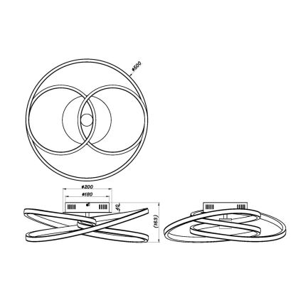 Globo - LED Virsapmetuma lustra LED/40W/230V 3000K zelta/melna