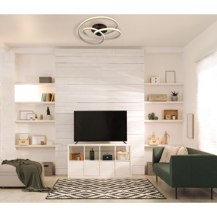 Globo - LED Virsapmetuma lustra LED/40W/230V 3000K matēts hroms/melna