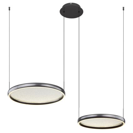 Globo - LED Aptumšojama lustra ar auklu LED/50W/230V 2700-6000K melna + tālvadības pults