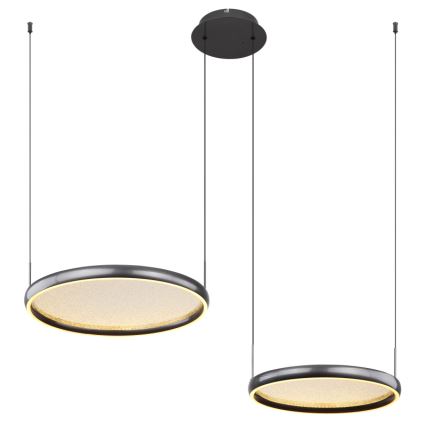 Globo - LED Aptumšojama lustra ar auklu LED/50W/230V 2700-6000K melna + tālvadības pults