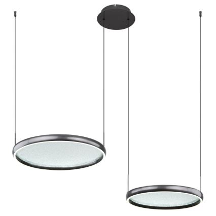 Globo - LED Aptumšojama lustra ar auklu LED/50W/230V 2700-6000K melna + tālvadības pults