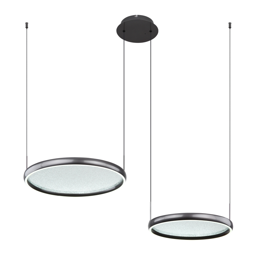 Globo - LED Aptumšojama lustra ar auklu LED/50W/230V 2700-6000K melna + tālvadības pults