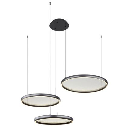 Globo - LED Aptumšojama lustra ar auklu LED/55W/230V 2700-6000K melna + tālvadības pults