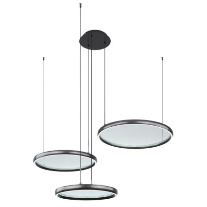 Globo - LED Aptumšojama lustra ar auklu LED/55W/230V 2700-6000K melna + tālvadības pults