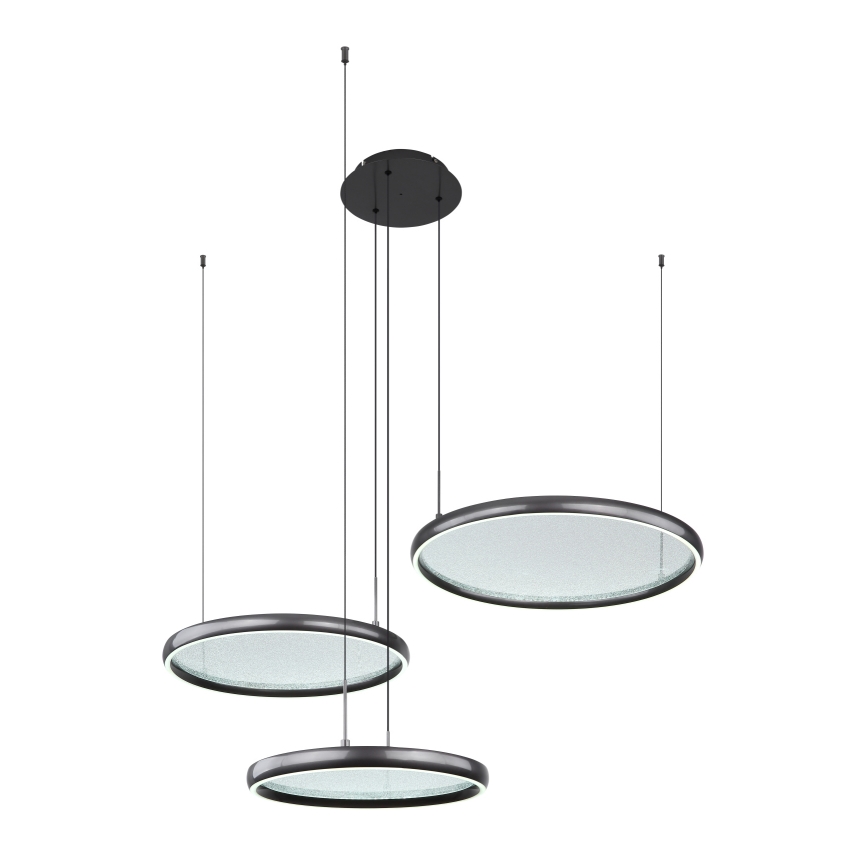 Globo - LED Aptumšojama lustra ar auklu LED/55W/230V 2700-6000K melna + tālvadības pults