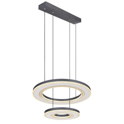 Globo - LED Aptumšojama lustra ar auklu LED/50W/230V 2700-6000K d. 50 cm melna + tālvadības pults
