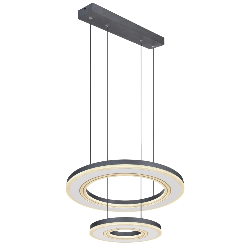 Globo - LED Aptumšojama lustra ar auklu LED/50W/230V 2700-6000K d. 50 cm melna + tālvadības pults