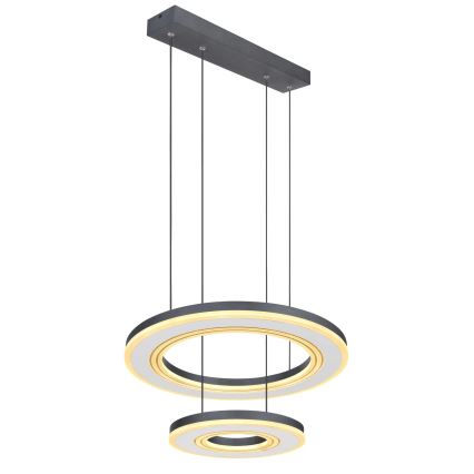 Globo - LED Aptumšojama lustra ar auklu LED/50W/230V 2700-6000K d. 50 cm melna + tālvadības pults