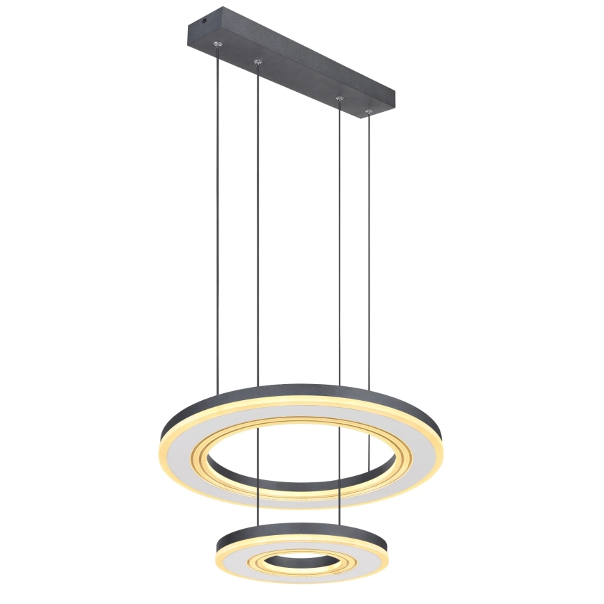 Globo - LED Aptumšojama lustra ar auklu LED/50W/230V 2700-6000K d. 50 cm melna + tālvadības pults