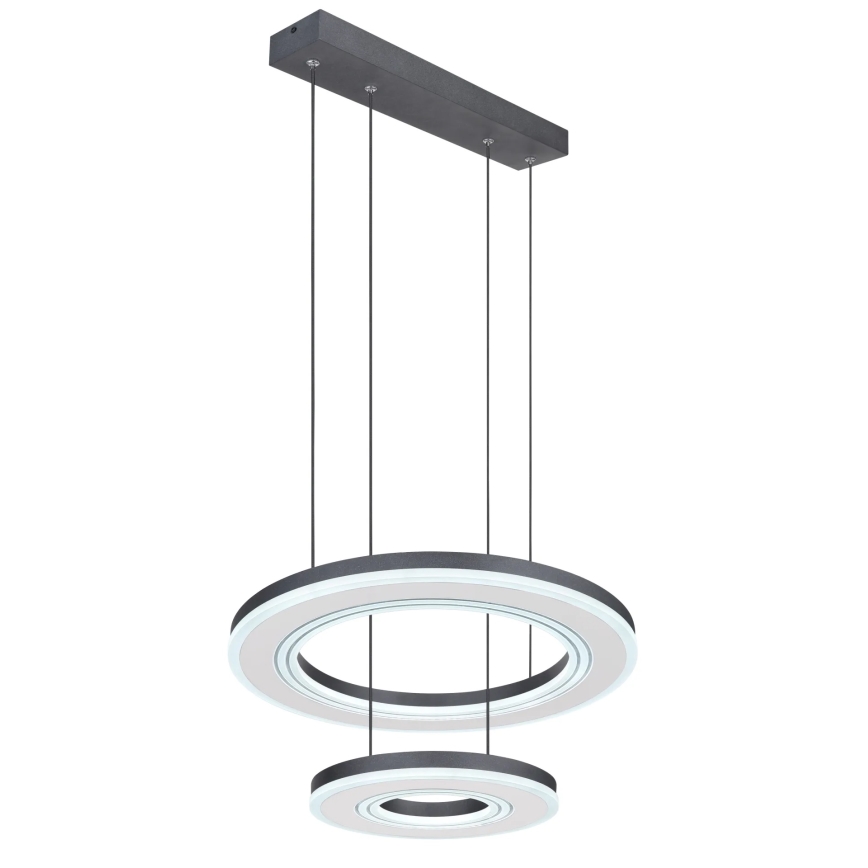 Globo - LED Aptumšojama lustra ar auklu LED/50W/230V 2700-6000K d. 50 cm melna + tālvadības pults