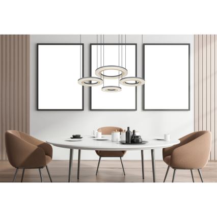 Globo - LED Aptumšojama lustra ar auklu LED/80W/230V 2700-6000K melna + tālvadības pults
