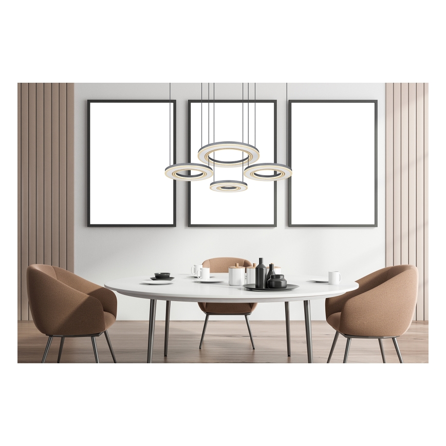 Globo - LED Aptumšojama lustra ar auklu LED/80W/230V 2700-6000K melna + tālvadības pults