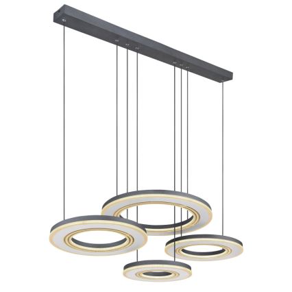 Globo - LED Aptumšojama lustra ar auklu LED/80W/230V 2700-6000K melna + tālvadības pults