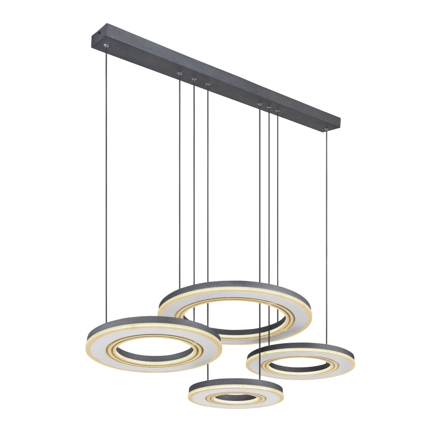 Globo - LED Aptumšojama lustra ar auklu LED/80W/230V 2700-6000K melna + tālvadības pults