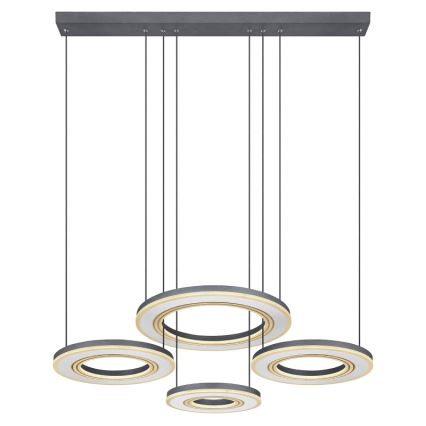 Globo - LED Aptumšojama lustra ar auklu LED/80W/230V 2700-6000K melna + tālvadības pults