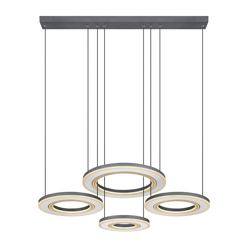 Globo - LED Aptumšojama lustra ar auklu LED/80W/230V 2700-6000K melna + tālvadības pults