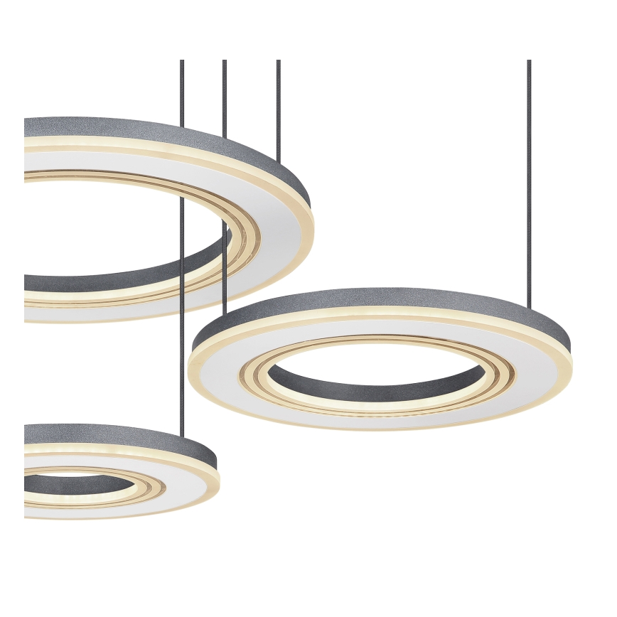 Globo - LED Aptumšojama lustra ar auklu LED/80W/230V 2700-6000K melna + tālvadības pults