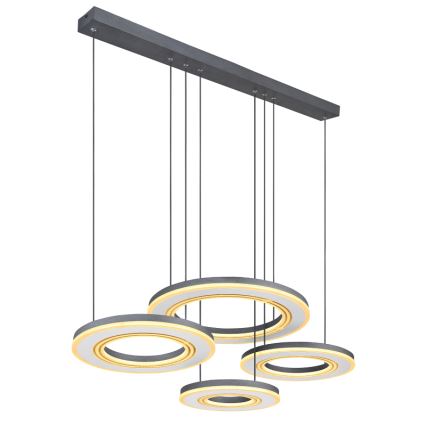 Globo - LED Aptumšojama lustra ar auklu LED/80W/230V 2700-6000K melna + tālvadības pults