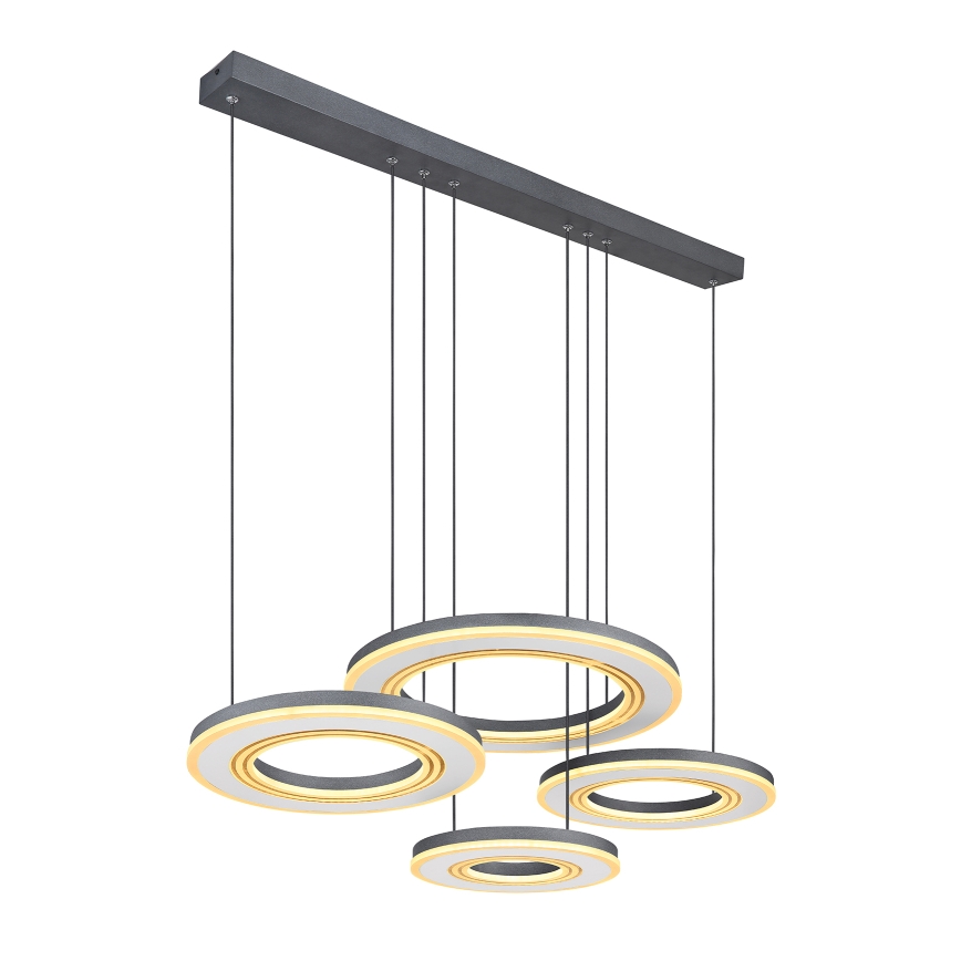 Globo - LED Aptumšojama lustra ar auklu LED/80W/230V 2700-6000K melna + tālvadības pults