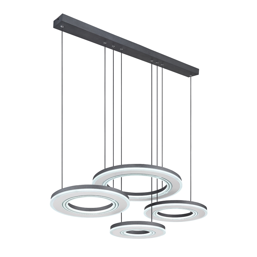 Globo - LED Aptumšojama lustra ar auklu LED/80W/230V 2700-6000K melna + tālvadības pults