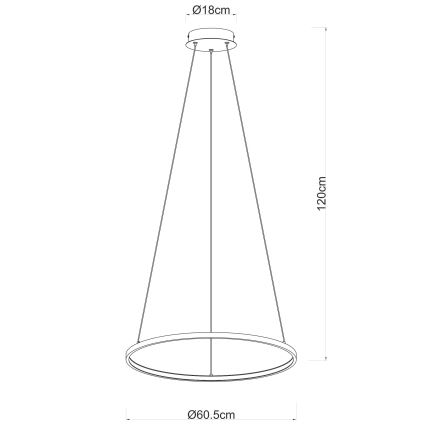 Globo - LED Lustra ar auklu LED/29W/230V brūna