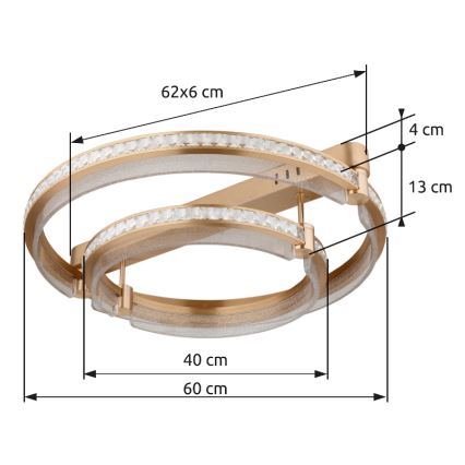 Globo - LED Aptumšojama griestu lampa LED/78W/230V 2700K-6000K + tālvadības pults