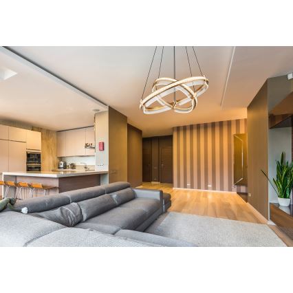 Globo - LED Aptumšojama kristāls lustra ar auklu LED/78W/230V 2700K-6000K + tālvadības pults