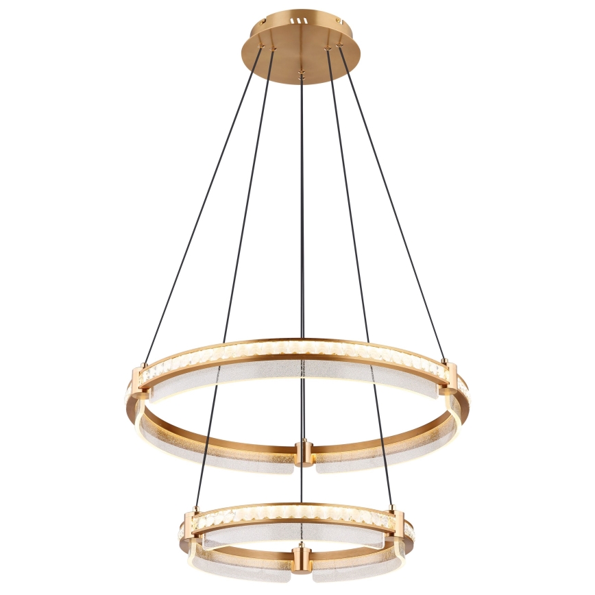 Globo - LED Aptumšojama kristāls lustra ar auklu LED/78W/230V 2700K-6000K + tālvadības pults