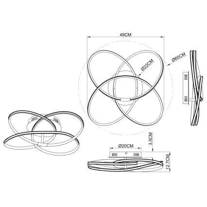 Globo - LED Piestiprināms gaismeklis LED/30W/230V