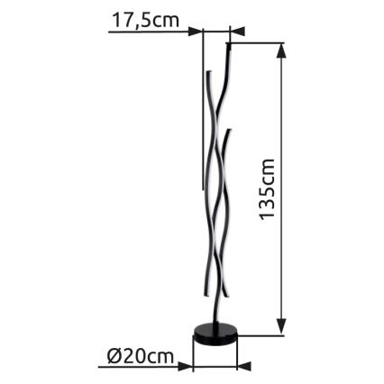 Globo - LED Grīdas stāvlampa LED/28W/230V 3000K melna